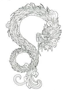 Los mejores Tatuajes de Quetzalcoatl (Serpiente emplumada) 29