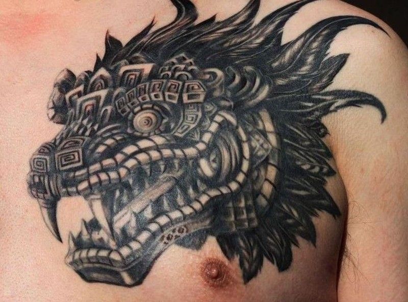 Los mejores Tatuajes de Quetzalcoatl (Serpiente emplumada) 10