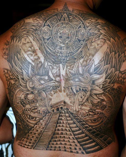 Los mejores Tatuajes de Quetzalcoatl (Serpiente emplumada) 19
