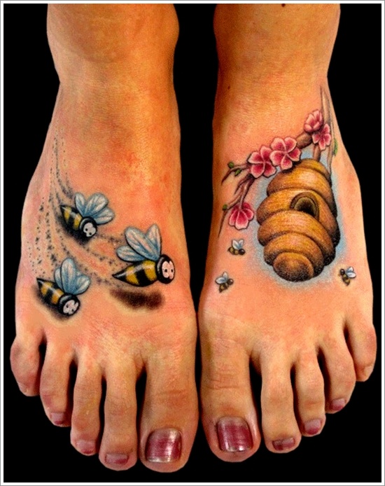 52 Ideas para Tatuajes de Abejas con Significado 34