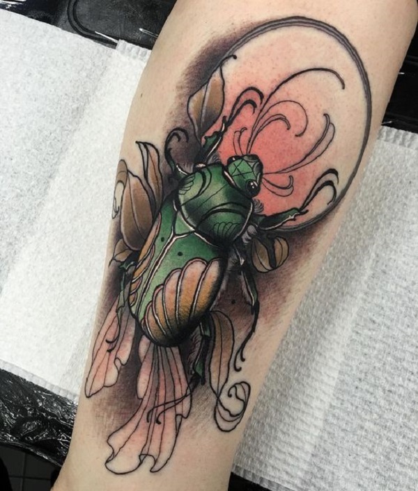 62 Ideas de Tatuajes de Escarabajos (+Significados) 38