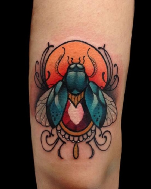 62 Ideas de Tatuajes de Escarabajos (+Significados) 40