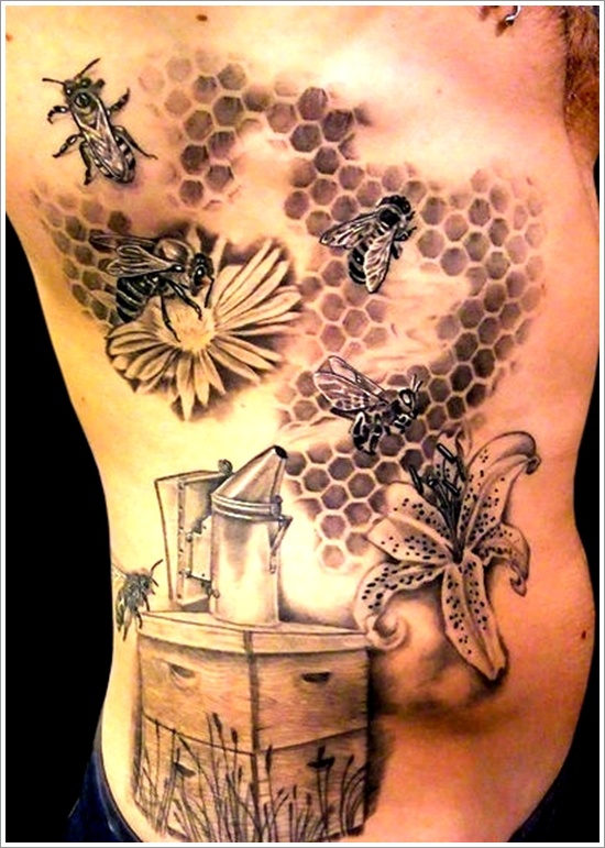 52 Ideas para Tatuajes de Abejas con Significado 5