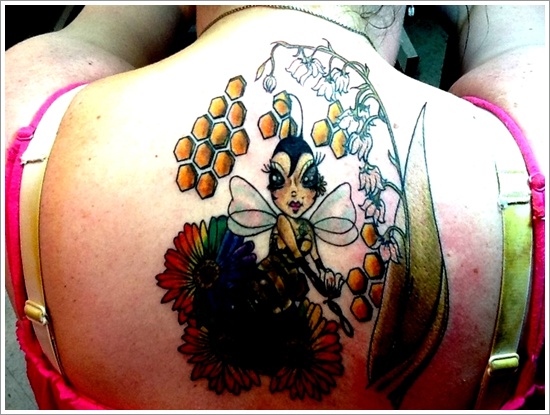 52 Ideas para Tatuajes de Abejas con Significado 14