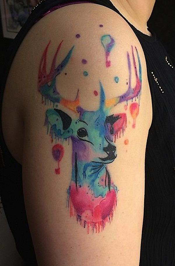 89 Ideas para Tatuajes de Ciervos (+Significado) 77