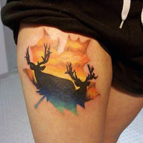 89 Ideas para Tatuajes de Ciervos (+Significado) 83