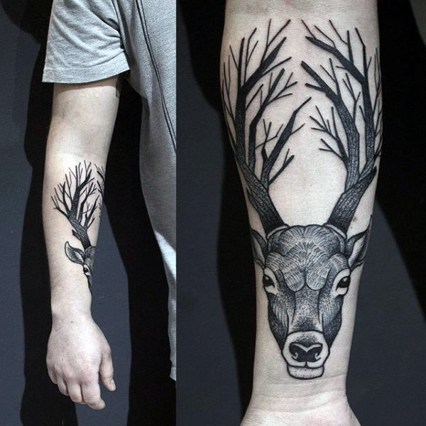 89 Ideas para Tatuajes de Ciervos (+Significado) 34
