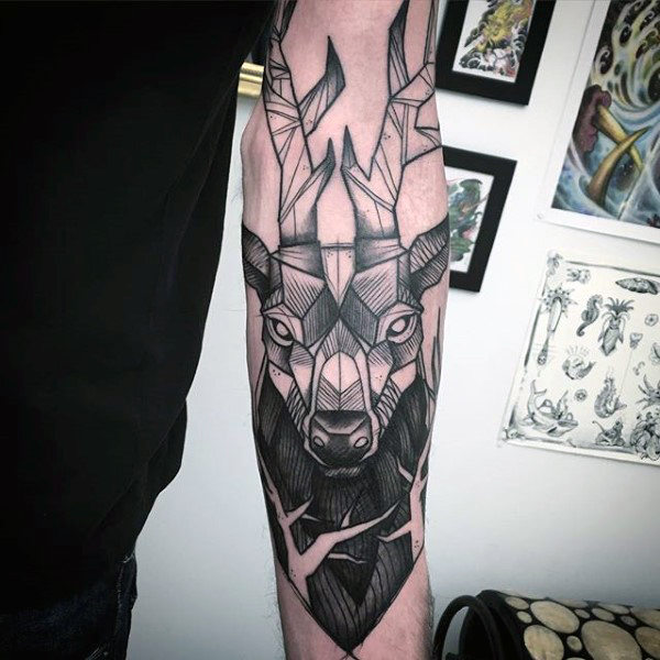 89 Ideas para Tatuajes de Ciervos (+Significado) 57
