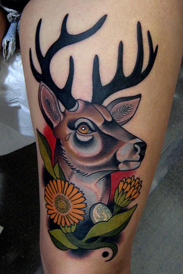 89 Ideas para Tatuajes de Ciervos (+Significado) 23