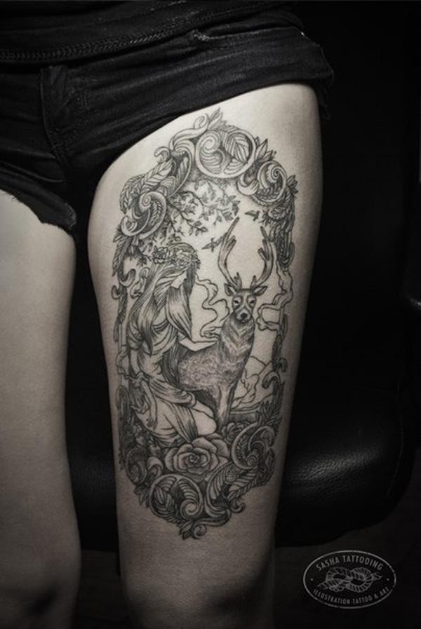 89 Ideas para Tatuajes de Ciervos (+Significado) 25