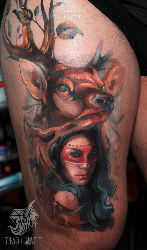 89 Ideas para Tatuajes de Ciervos (+Significado) 16