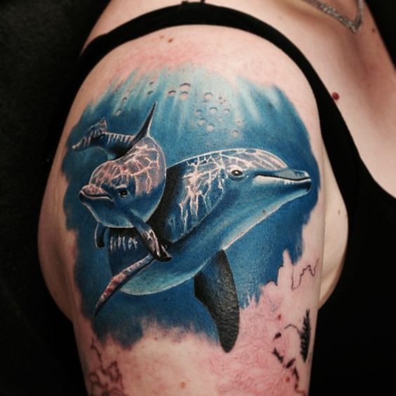 72 Ideas con Tatuajes de Delfines (+Significados) 22