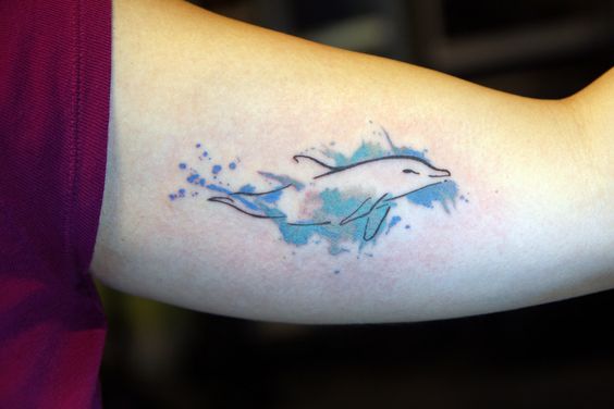 72 Ideas con Tatuajes de Delfines (+Significados) 46