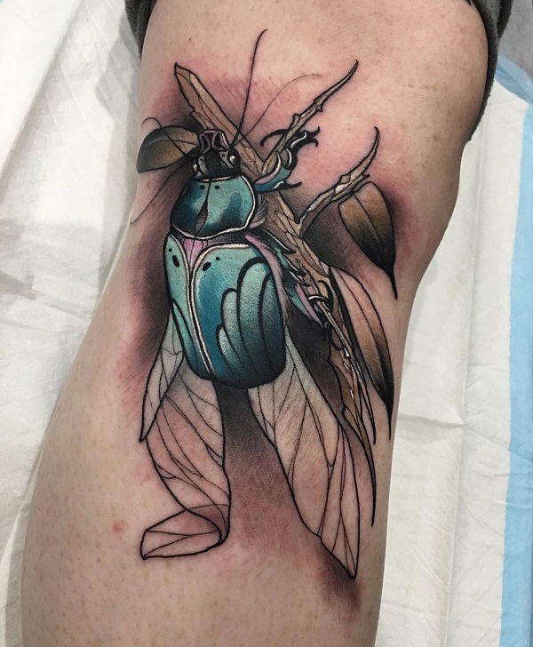 62 Ideas de Tatuajes de Escarabajos (+Significados) 34