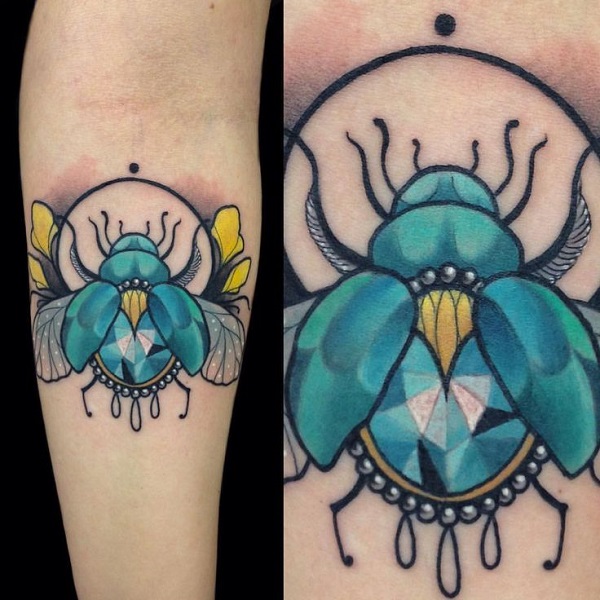 62 Ideas de Tatuajes de Escarabajos (+Significados) 35