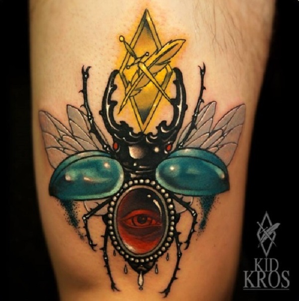 62 Ideas de Tatuajes de Escarabajos (+Significados) 2