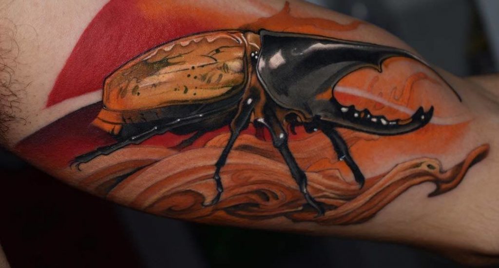 62 Ideas de Tatuajes de Escarabajos (+Significados) 31