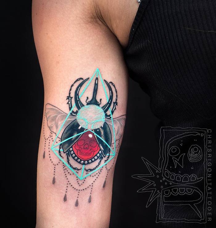 62 Ideas de Tatuajes de Escarabajos (+Significados) 32