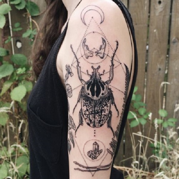 62 Ideas de Tatuajes de Escarabajos (+Significados) 11
