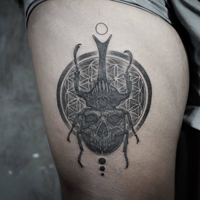 62 Ideas de Tatuajes de Escarabajos (+Significados) 22