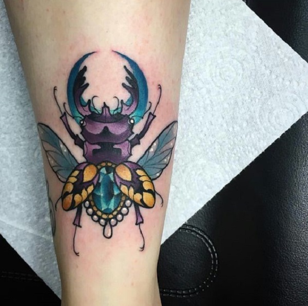 62 Ideas de Tatuajes de Escarabajos (+Significados) 15