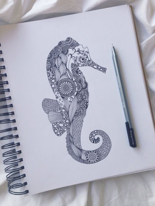 69 Ideas para Tatuajes de Caballitos de mar (+ Significado) 46