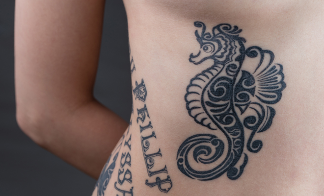 69 Ideas para Tatuajes de Caballitos de mar (+ Significado) 13