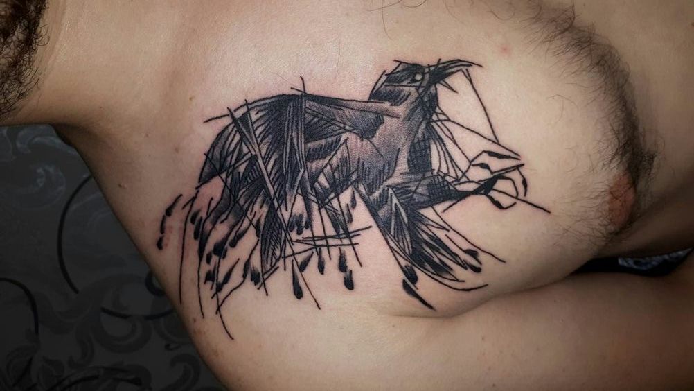 69 Ideas para Tatuajes de Cuervos (+ Significados) 2