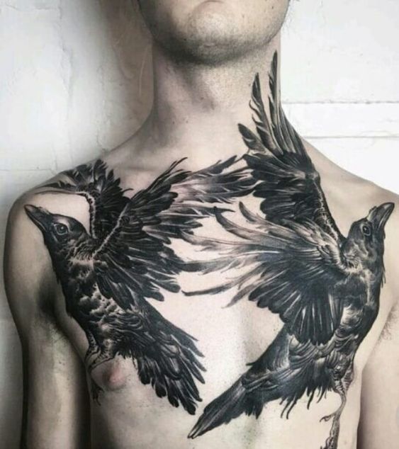 69 Ideas para Tatuajes de Cuervos (+ Significados) 21