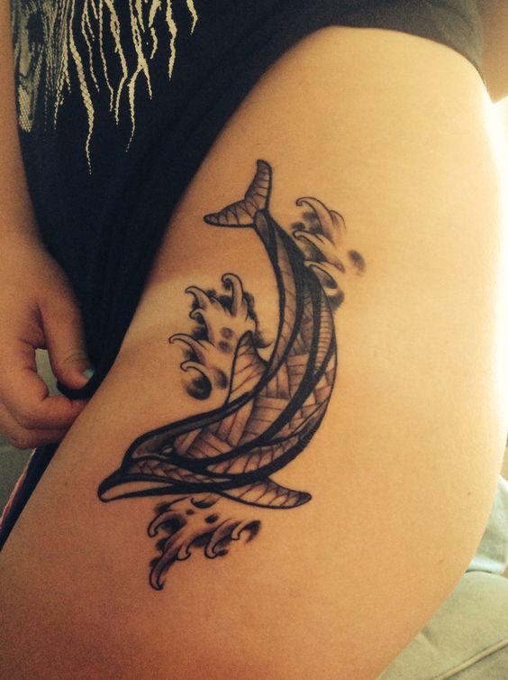 72 Ideas con Tatuajes de Delfines (+Significados) 53