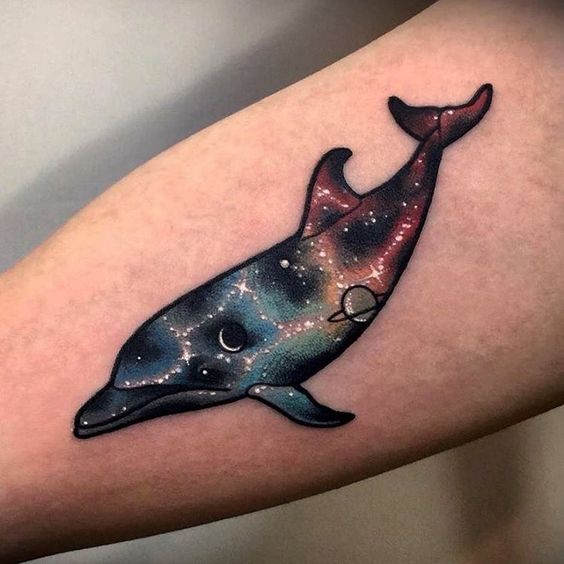 72 Ideas con Tatuajes de Delfines (+Significados) 54