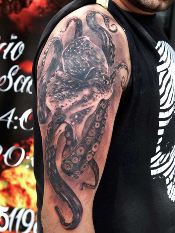 96 Ideas para Tatuajes de Pulpos (Kraken) con Significados 61 96 Ideas para Tatuajes de Pulpos (Kraken) con Significados 61