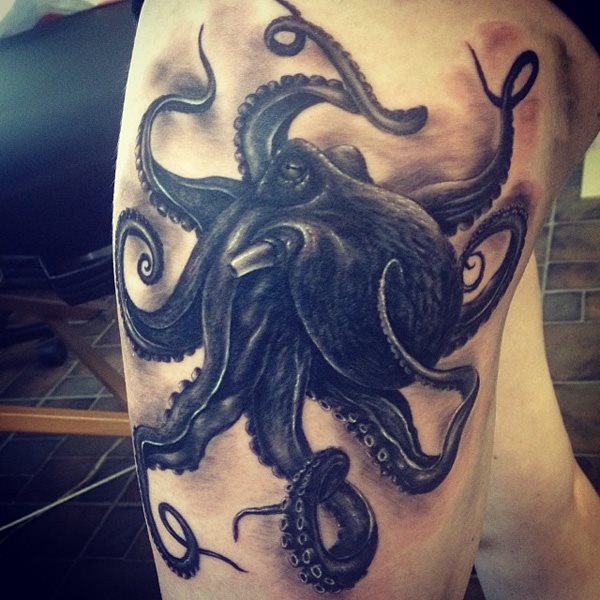 96 Ideas para Tatuajes de Pulpos (Kraken) con Significados 63