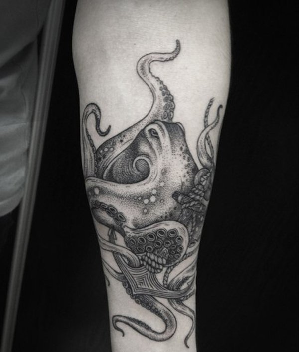 96 Ideas para Tatuajes de Pulpos (Kraken) con Significados 64