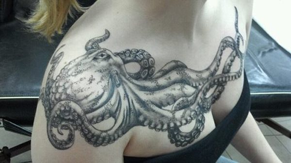 96 Ideas para Tatuajes de Pulpos (Kraken) con Significados 54 96 Ideas para Tatuajes de Pulpos (Kraken) con Significados 54