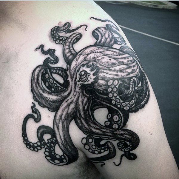 96 Ideas para Tatuajes de Pulpos (Kraken) con Significados 55