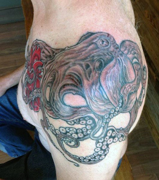 96 Ideas para Tatuajes de Pulpos (Kraken) con Significados 56 96 Ideas para Tatuajes de Pulpos (Kraken) con Significados 56