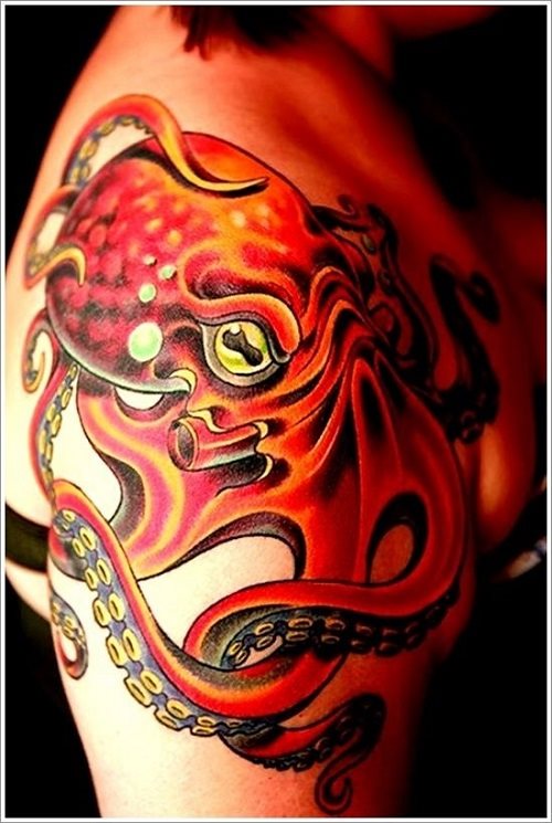 96 Ideas para Tatuajes de Pulpos (Kraken) con Significados 58 96 Ideas para Tatuajes de Pulpos (Kraken) con Significados 58