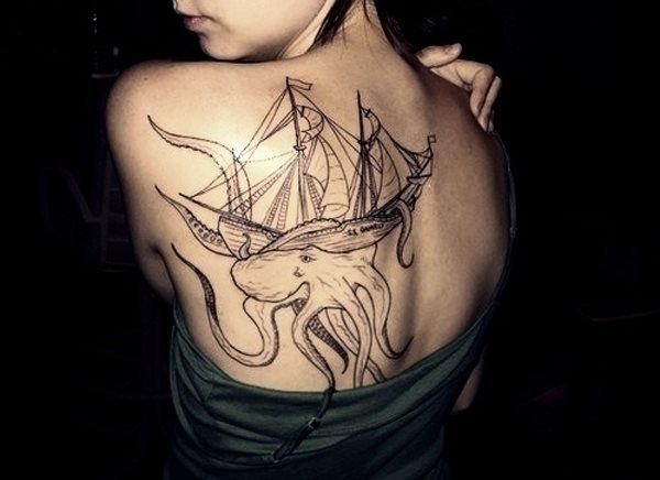 96 Ideas para Tatuajes de Pulpos (Kraken) con Significados 36 96 Ideas para Tatuajes de Pulpos (Kraken) con Significados 36