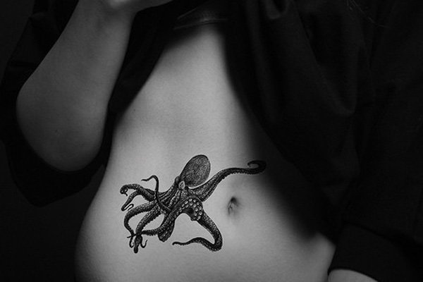 96 Ideas para Tatuajes de Pulpos (Kraken) con Significados 37