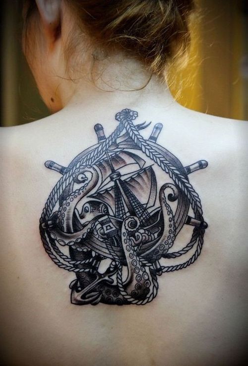 96 Ideas para Tatuajes de Pulpos (Kraken) con Significados 7