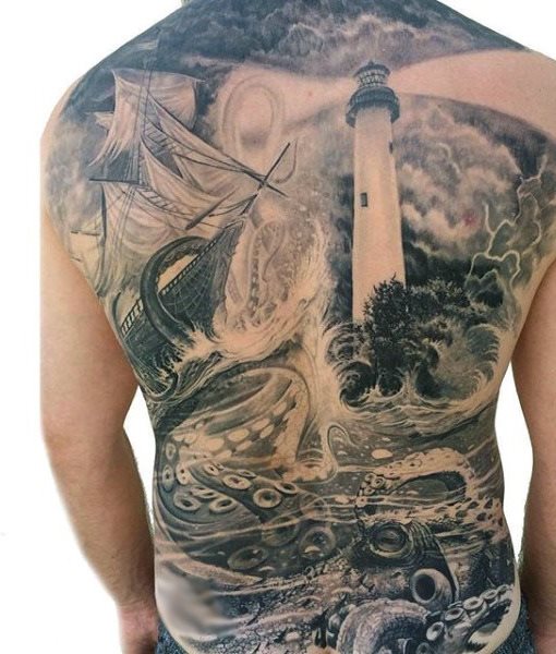 96 Ideas para Tatuajes de Pulpos (Kraken) con Significados 9