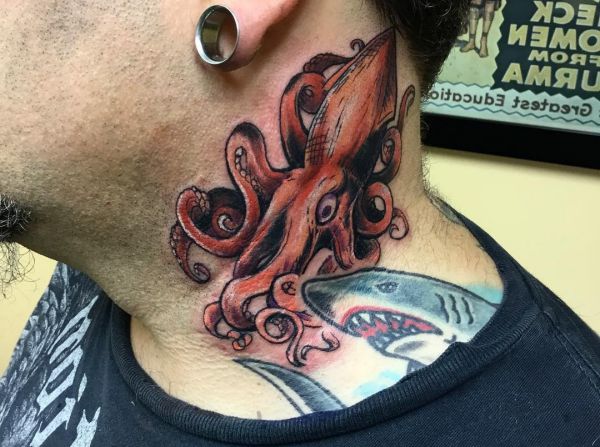 96 Ideas para Tatuajes de Pulpos (Kraken) con Significados 75