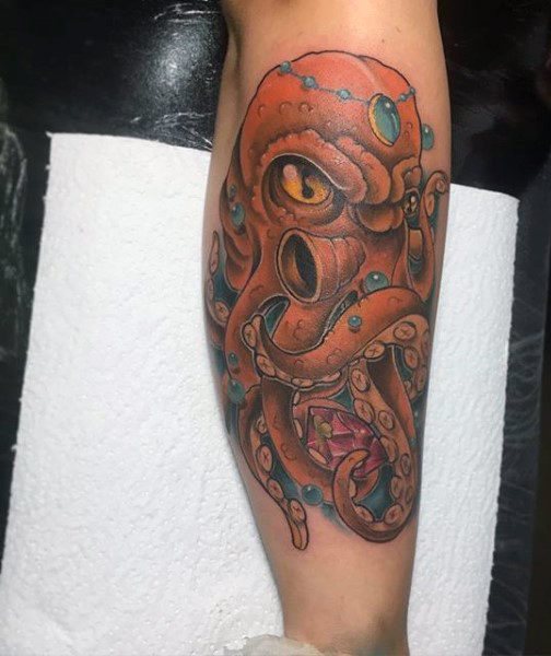 96 Ideas para Tatuajes de Pulpos (Kraken) con Significados 40 96 Ideas para Tatuajes de Pulpos (Kraken) con Significados 40