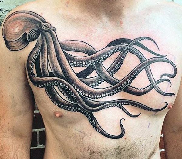 96 Ideas para Tatuajes de Pulpos (Kraken) con Significados 44