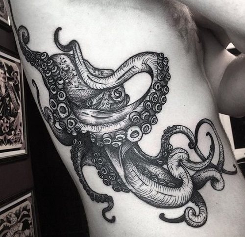 96 Ideas para Tatuajes de Pulpos (Kraken) con Significados 46 96 Ideas para Tatuajes de Pulpos (Kraken) con Significados 46