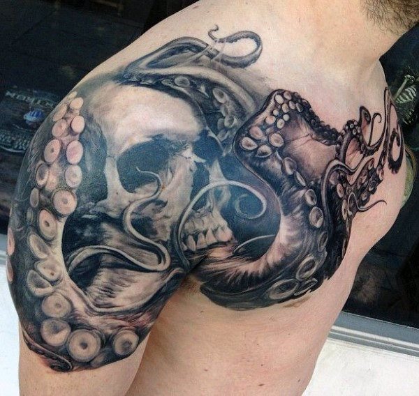 96 Ideas para Tatuajes de Pulpos (Kraken) con Significados 69