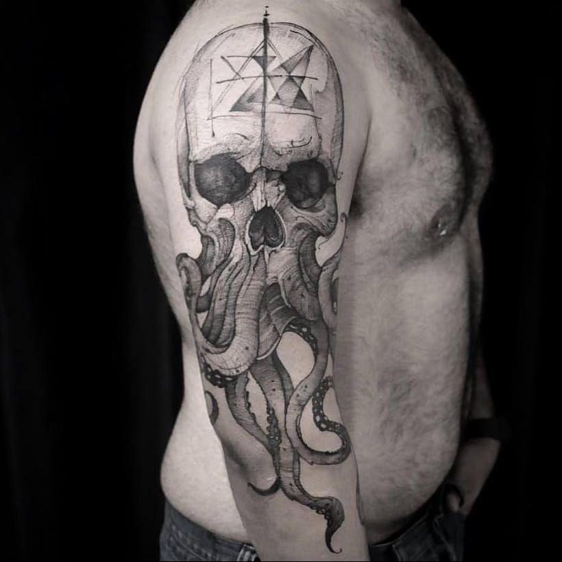 96 Ideas para Tatuajes de Pulpos (Kraken) con Significados 70