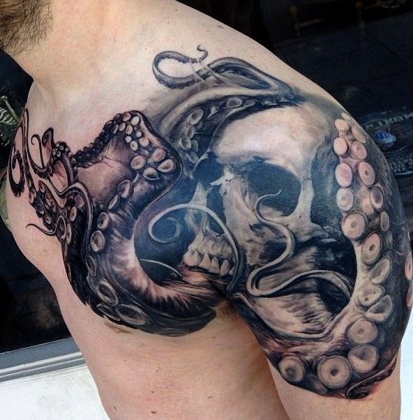 96 Ideas para Tatuajes de Pulpos (Kraken) con Significados 71 96 Ideas para Tatuajes de Pulpos (Kraken) con Significados 71