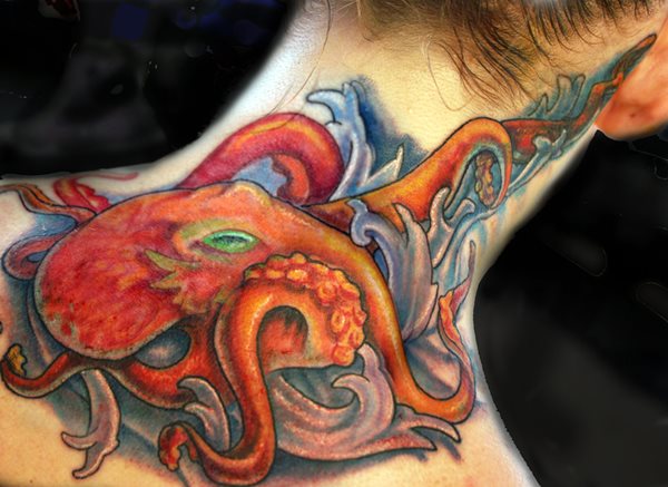 96 Ideas para Tatuajes de Pulpos (Kraken) con Significados 18